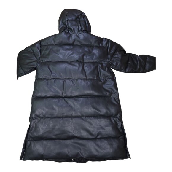 Abercrombie & Fitch Ultra Collection XXL Vegan Leather Coat Jacket 45" Long - Picture 2 of 16